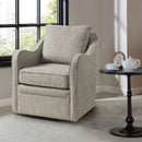 Wide Seat Arm Chair With 360 Degree Rotation by HouseOfZazla
