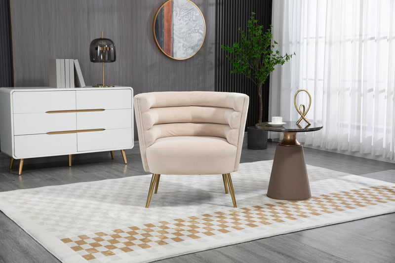 Accent Chair, leisure single chair with Golden feet