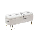 Storage Ottoman Bench For End Of Bed Legs, Modern Camel Faux Fur Entryway Bench Upholstered Padded With Storage For Living Room Bedroom by Unique Piece Furniture