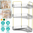Bathroom Countertop Organizer 3 Tier Corner Makeup Storage Shelf Vanity Cosmetic Perfume Tray Clear Corner Rack for Bedroom Bathroom Kitchen