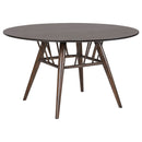 Shirley - Round Dining Table - Dark Walnut by HouseOfZazla