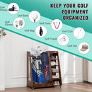 Premium Wooden Golf Bag Organizer for Garage