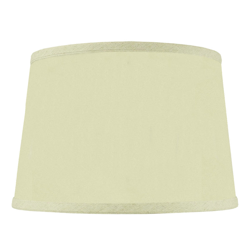 12"W x 8"H Hardback Shallow Drum Lamp Shade Eggshell Fabric