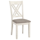 Ebers - 7 Dining Set With 2 Tone Upholstered Chairs - Vanilla White by HouseOfZazla