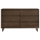 Hemlock - 6 Drawer Dresser Cabinet - Brown by HouseOfZazla