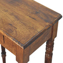 Turned Leg Writing Desk - Chestnut by Unique Piece Furniture