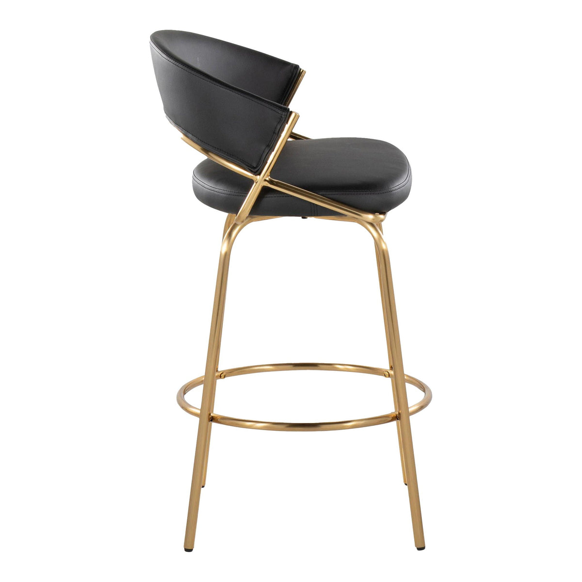 Jie - Glam Fixed Height Counter Stool (Set of 2), photo 5 of 15