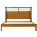 Premium Rubber Wood Platform Bed Frame with Headboard by HouseOfZazla