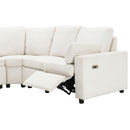 Power Recliner Sectional Sofa Home Theater Reclining Sofa With Two USB Ports, Two Storage Drawers For Living Room by HouseOfZazla