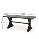 Outdoor Aluminium Dining Table, Antique Matte