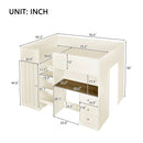 Loft Bed With Built In Wardrobe, Desk, Shelves, And Drawers