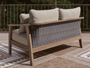 Harmony Headlands - Loveseat With Cushion - Natural / Gray by Unique Piece Furniture