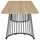 Galahan - Rectangular Dining Table With Twisted Pedestal Base - Oak