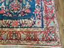 4' X 7' Vintage Handmade Turkish Wool Rug Flowers Birds Tree Of Life Blue Red