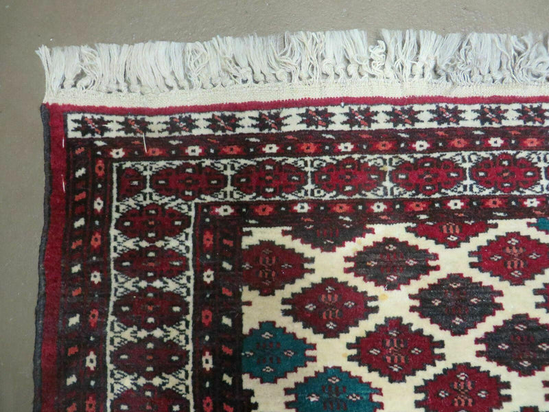 3' X 4' Vintage Handmade Pakistan Bokhara Turkoman Balouch Wool Rug Mat Nice