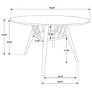 Shirley - Round Dining Table - Dark Walnut by HouseOfZazla