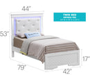 Bed With LED Light Accents Headboard by HouseOfZazla