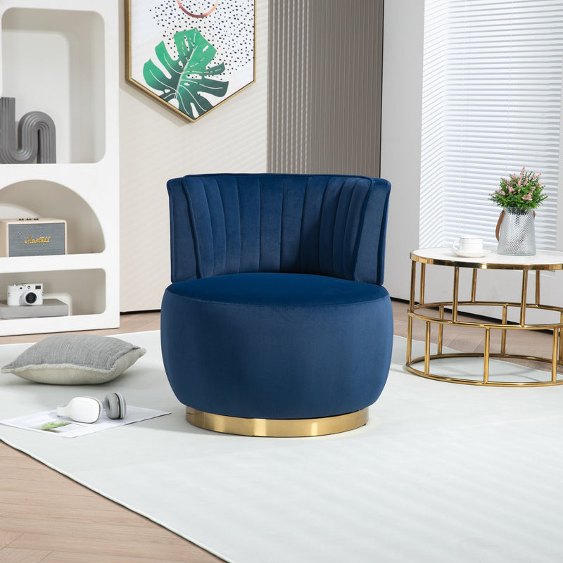 360 Degree Swivel Cuddle Barrel Accent Sofa Chairs, Round Armchairs with Wide Upholstered, Fluffy Velvet Fabric Chair for Living Room, Bedroom, Office, Waiting Rooms