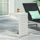 Aluminum Outdoor C-Shaped Side Table for Patio by HouseOfZazla