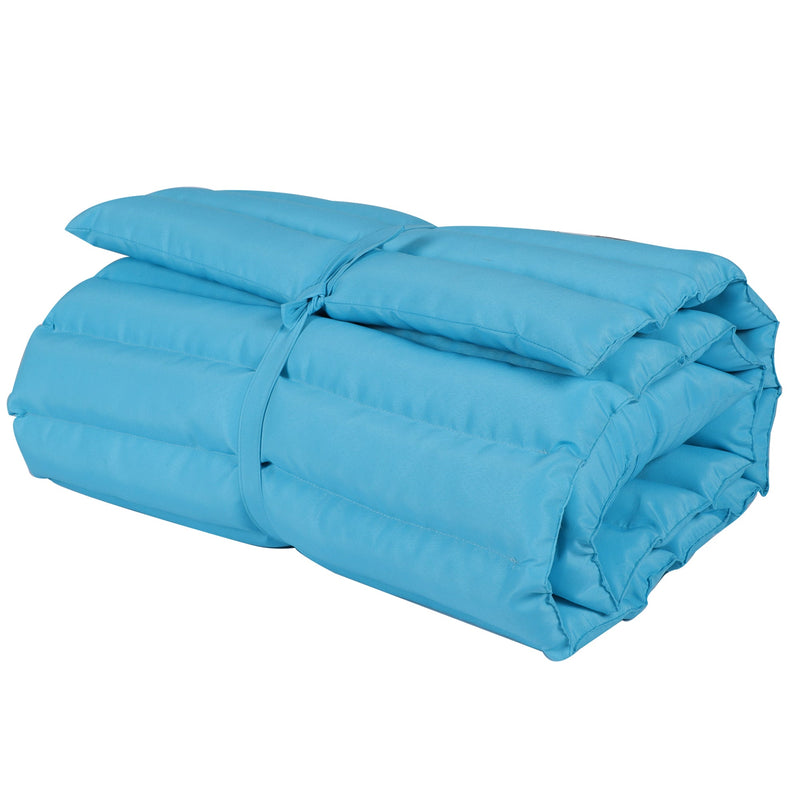 2PCS Set Outdoor Lounge Chair Cushion Replacement Patio Funiture Seat Cushion Chaise Lounge Cushion-SKY BLUE