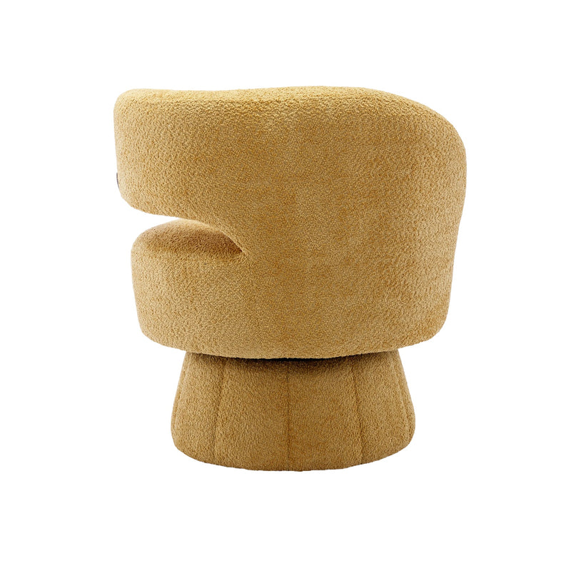360 Degree Swivel Cuddle Barrel Accent Chairs, Round Armchairs with Wide Upholstered, Fluffy Fabric Chair for Living Room, Bedroom, Office, Waiting Rooms