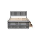 Bed With Bookcase Headboard, Under Bed Storage Drawers And Bed End Storage Case by HouseOfZazla