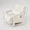 Modern Upholstered Accent Chair, Comfortable Fabric With A Pillow For Living Room by HouseOfZazla