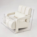 Modern Upholstered Accent Chair, Comfortable Fabric With A Pillow For Living Room by Unique Piece Furniture