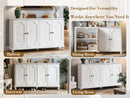 Vintage Distressed Sideboard Buffet Cabinet