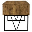 Analiese 63-inch 4-drawer Writing Desk Rustic Nutmeg