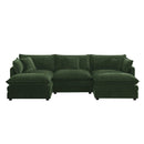 U-Shaped Sectional Sofa with Reversible Footrest