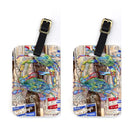 Blue Crabby Bottles of Barqs Rootbeer Luggage Tag