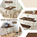 Modern Dining Table Wooden Kitchen Table with X-shaped Frame-White by LJGDeals