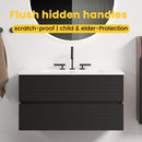 Gloria 36" Wall Mounted Soft Black Bathroom Vanity
