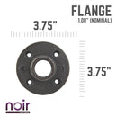 1 in. Prefinished Matte Black Floor Flange by PIPE DECOR