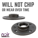 1 in. Prefinished Matte Black Floor Flange by PIPE DECOR
