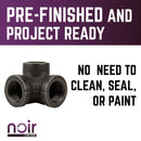 1/2 in. Prefinished Matte Black Side Outlet Elbow by PIPE DECOR