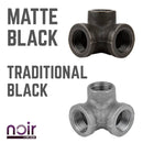 1/2 in. Prefinished Matte Black Side Outlet Elbow by PIPE DECOR