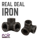 1/2 in. Prefinished Matte Black Side Outlet Elbow by PIPE DECOR
