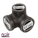 1/2 in. Prefinished Matte Black Side Outlet Elbow by PIPE DECOR