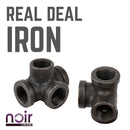 1/2 in. Prefinished Matte Black Side Outlet Tee by PIPE DECOR