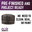 1/2 in. Prefinished Matte Black Cap by PIPE DECOR