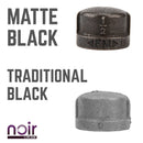 1/2 in. Prefinished Matte Black Cap by PIPE DECOR