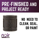 1/2 in. Prefinished Matte Black Coupling by PIPE DECOR