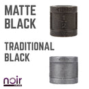 1/2 in. Prefinished Matte Black Coupling by PIPE DECOR