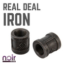 1/2 in. Prefinished Matte Black Coupling by PIPE DECOR
