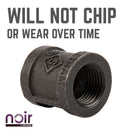 1/2 in. Prefinished Matte Black Coupling by PIPE DECOR