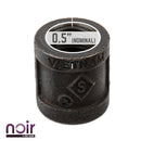 1/2 in. Prefinished Matte Black Coupling by PIPE DECOR