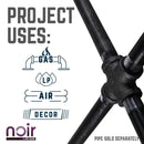 1/2 in. Prefinished Matte Black Cross by PIPE DECOR