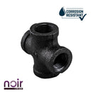 1/2 in. Prefinished Matte Black Cross by PIPE DECOR